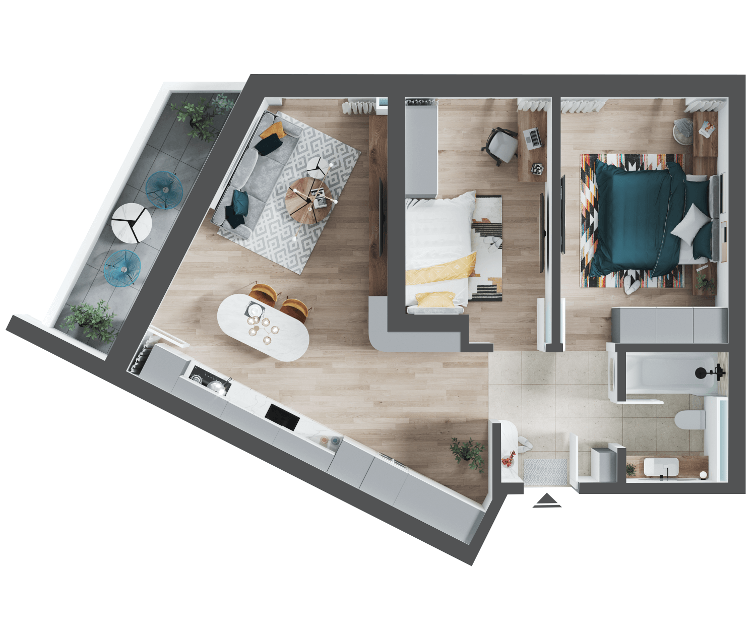 3 camere Monaco White (1)
